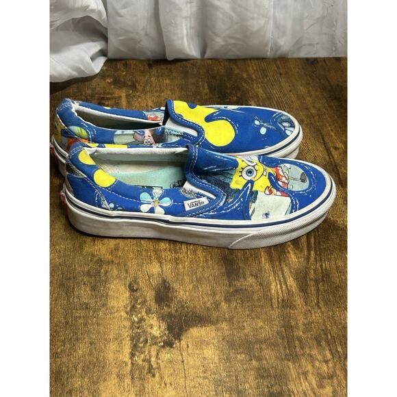 Vans Spongebob SquarePants x Classic Slip-On Shoes 'Alohabob' Size M 3.5 W 5 - Picture 2 of 13